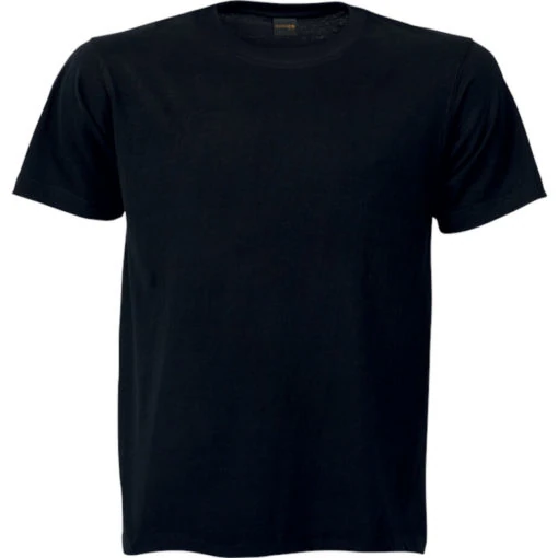 Black Crew neck T-shirt 100% cotton 160g size M